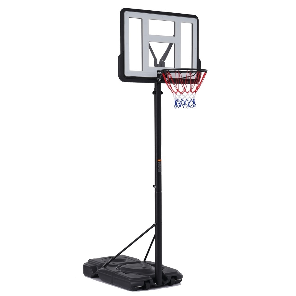 【元SKU：MS305817AAA】バスケットゴール 公式＆ミニバス対応 6段階高さ調節 230-305cm 移動可 工具付き ゴールネット 一般用 屋外用