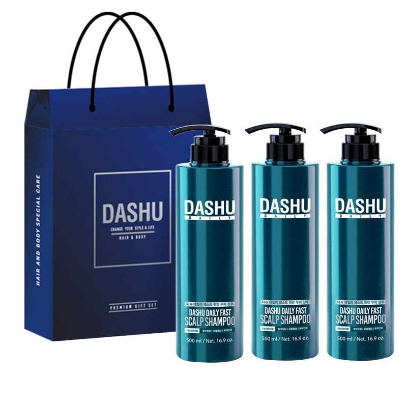 ダシュ[DASHU] デイリーファースト漢方頭皮シャンプー+ショッピングバッグ500ml3個 / シャンプ
