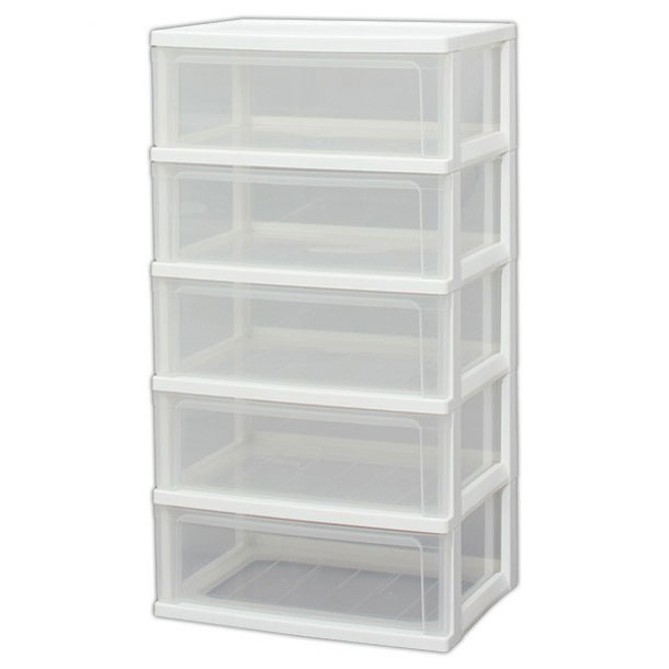 アイリスオーヤマ WTW-545(WH) ウッドトップチェスト 5段(ホワイト) WTW545WH