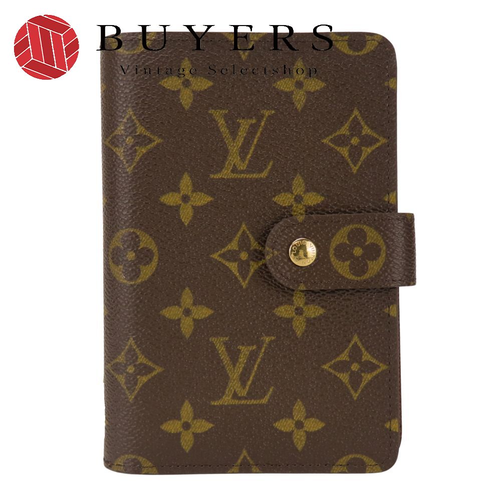 中古 二つ折り財布 ポルトパピエ M61207 モノグラム ブラウン ゴールド金具 証明書ケースあり 小物 レディース 女性