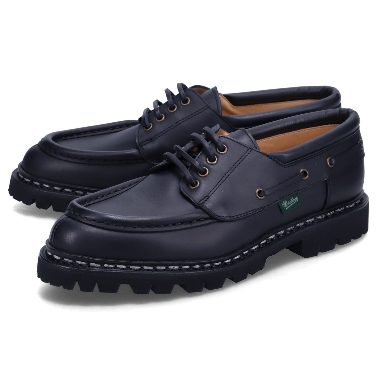 シメイ モカシン デッキシューズ メンズ 本革 CHIMEY ブラック 黒 200817