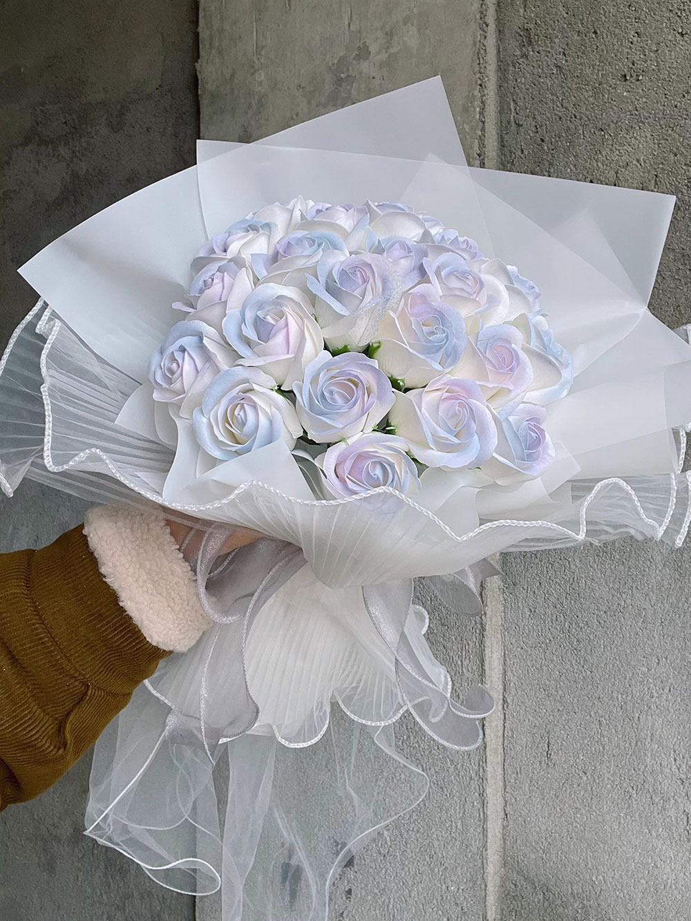 ソープフラワー バラ花束 造花 フラワー 枯れない花 ローズ花束 リボン 21本 女性 彼女 プレゼント誕生祝 記念日 バレンタイン 結婚祝い 卒業