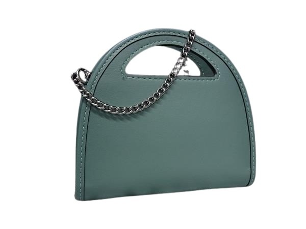 コーチ チェーンウォレット トップハンドル レザー CT879 シルバー金具 グリーン ハンドバッグ ショッピングバッグ トートバッグ 鞄 ブランド 斜め掛け 肩掛け 上品【本物保証】