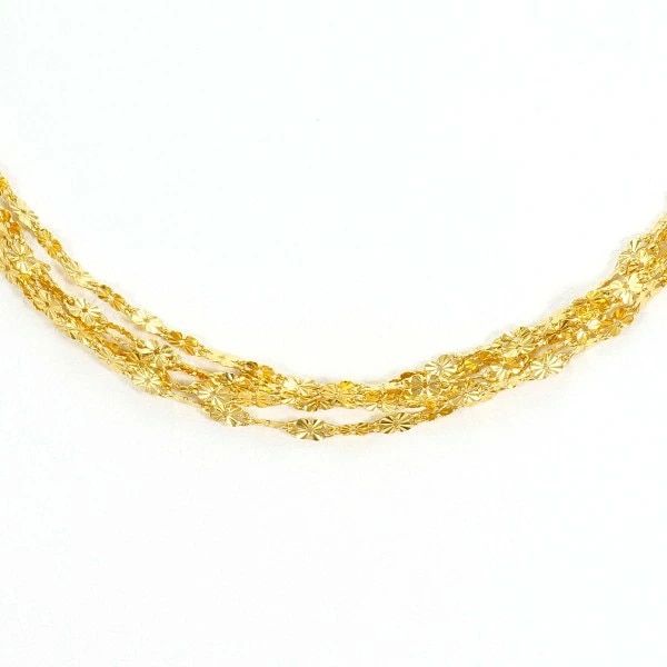 K24 24金 YG イエローゴールド ネックレス 総重量約7.8g 約42cm ジュエリー 中古