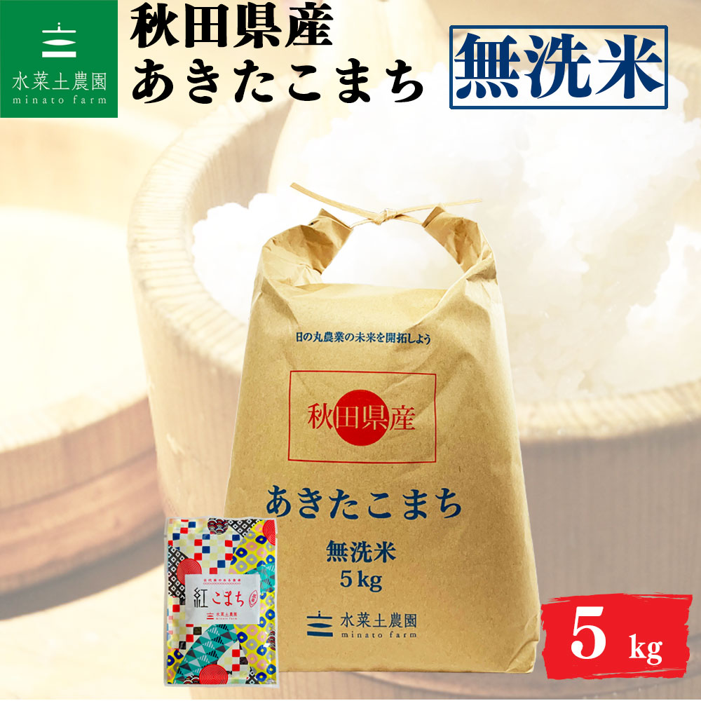 あきたこまち 無洗米 5kg 秋田県産 令和6年産 古代米付き