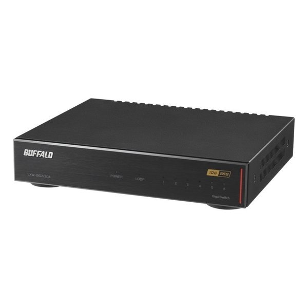 10Gbps2ポート/2.25Gbps4ポート対応 スイッチングハブ LXW10G22G4