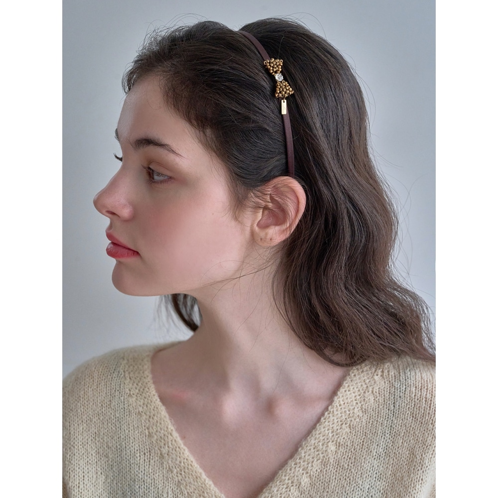 Jean Paul Clarisse ミニリボンビーズ ヘアバンド LFHB0068