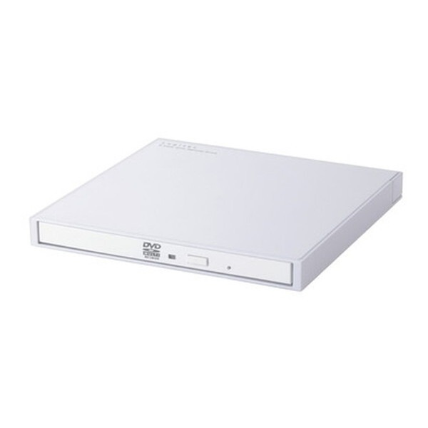 LDR-PXA8CU2VWH 外付け DVDドライブ (CD/DVD) USB 2.0 Type-Cケーブル付属 書込み/再生/編集 バスパワー M-DISC対応 超薄型 軽量 ホワイト メーカー直送