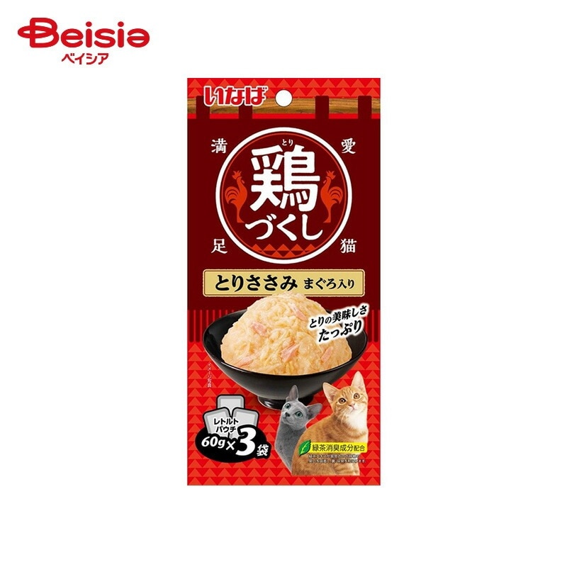 いなばペットフード 鶏づくし とりささみ まぐろ入り （60g×3袋）×24個 ペット