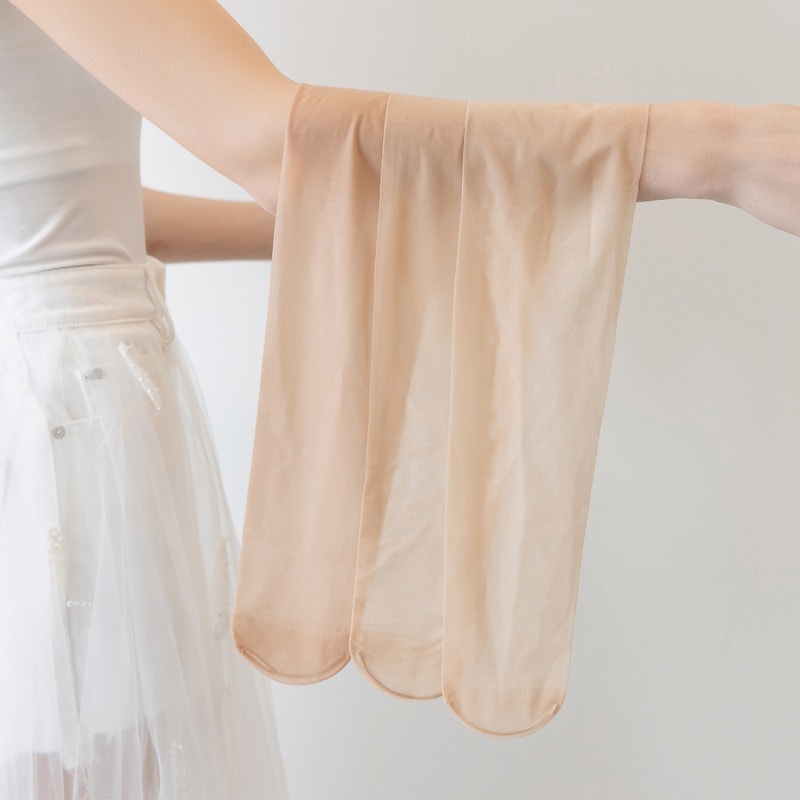 【1つ買うと10つ無料】夏の女性のためのシルクストッキング薄く通気性純粋日焼け防止コンシーラーケアソックスアンチスクリュードロップなしパイナッソックス