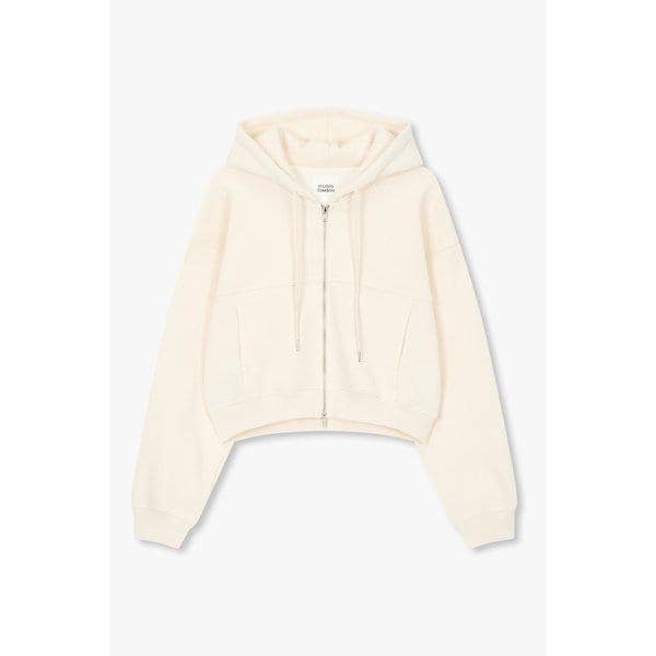 クロップ裏起毛フード付きジップアップ (9105413230)