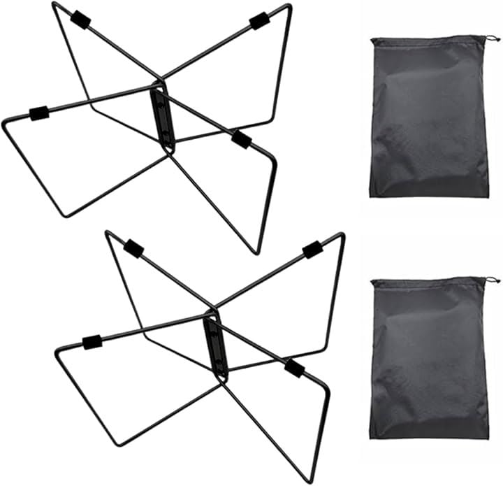 クーラーボックス スタンド キャンプ コンテナ マルチ 折りたたみ 荷物置き 2個(ブラック)