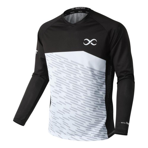 MCNSPORTS ブラックアウト MTB マウンテンダウンヒルサイクリングロングスリーブジャージ