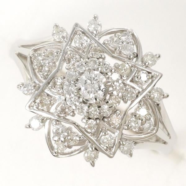 PT900 リング 指輪 12号 ダイヤ 0.40 総重量約3.7g 中古 美品 送料