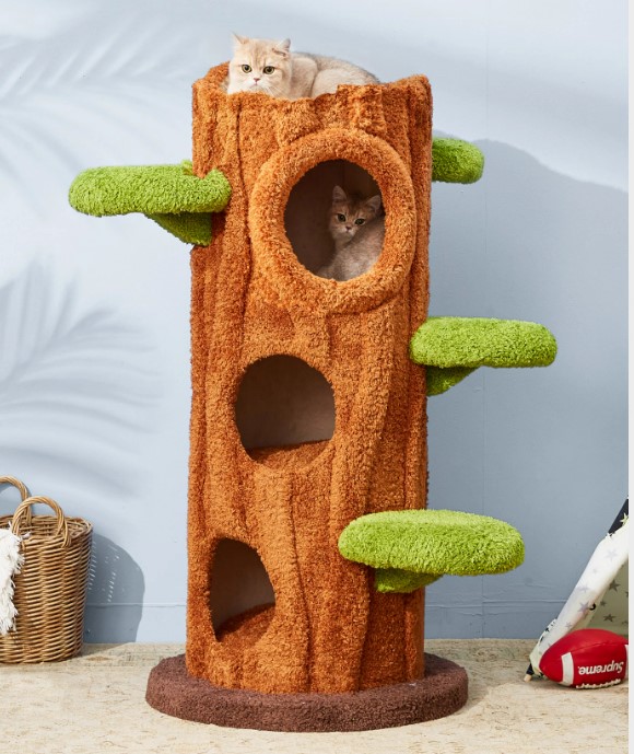 猫爪とぎ つめとぎ小屋一体式 猫ハウス 猫ツリーツリー小屋 猫小屋 爪研ぎツリー 耐久 運動不足 ストレス解消 室内アクセサリーキャットタワー