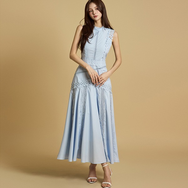 D5243 パンチング レース ワンピース