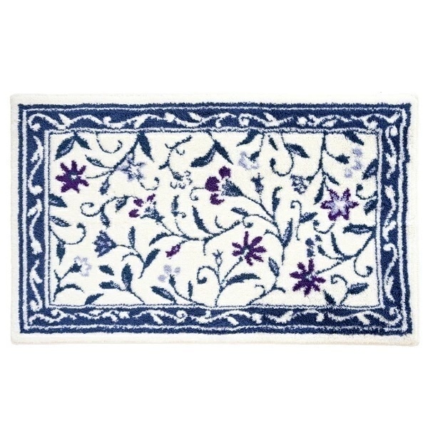 モンテサラサ 吸着 50×80cm 玄関マット ネイビー 滑り止め 洗える 丸洗い 抗菌 防臭 エレガント