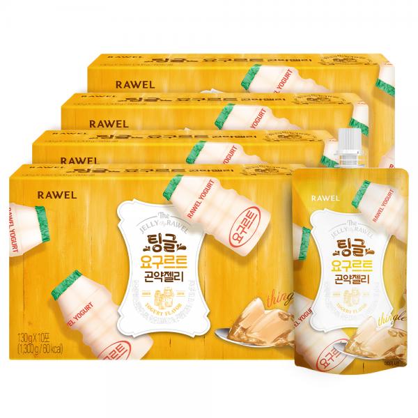 ロエル ティングル こんにゃくゼリーヨーグルト味 4箱 40個入り 로엘 팅글 곤약젤리 요구르트맛 4박스 40개입