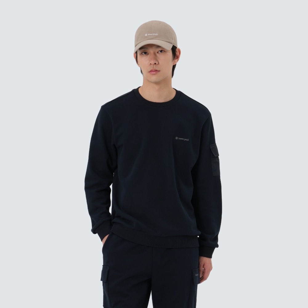 スノーピークアパレルランドポケットスウェットシャツダークネイビー (S25FMFHT60)