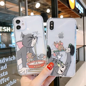 韓国 人気 トムとジェリー iPhoneケース かわいい 全機種対応 14 13 12 11 Pro ProMax Plus mini X/XS Max XR 7P/8P 7/8 SE
