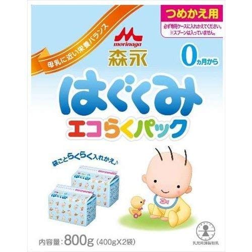森永乳業 森永ドライミルク はぐくみ エコらくパック つめかえ用 800g400g2袋 5セット