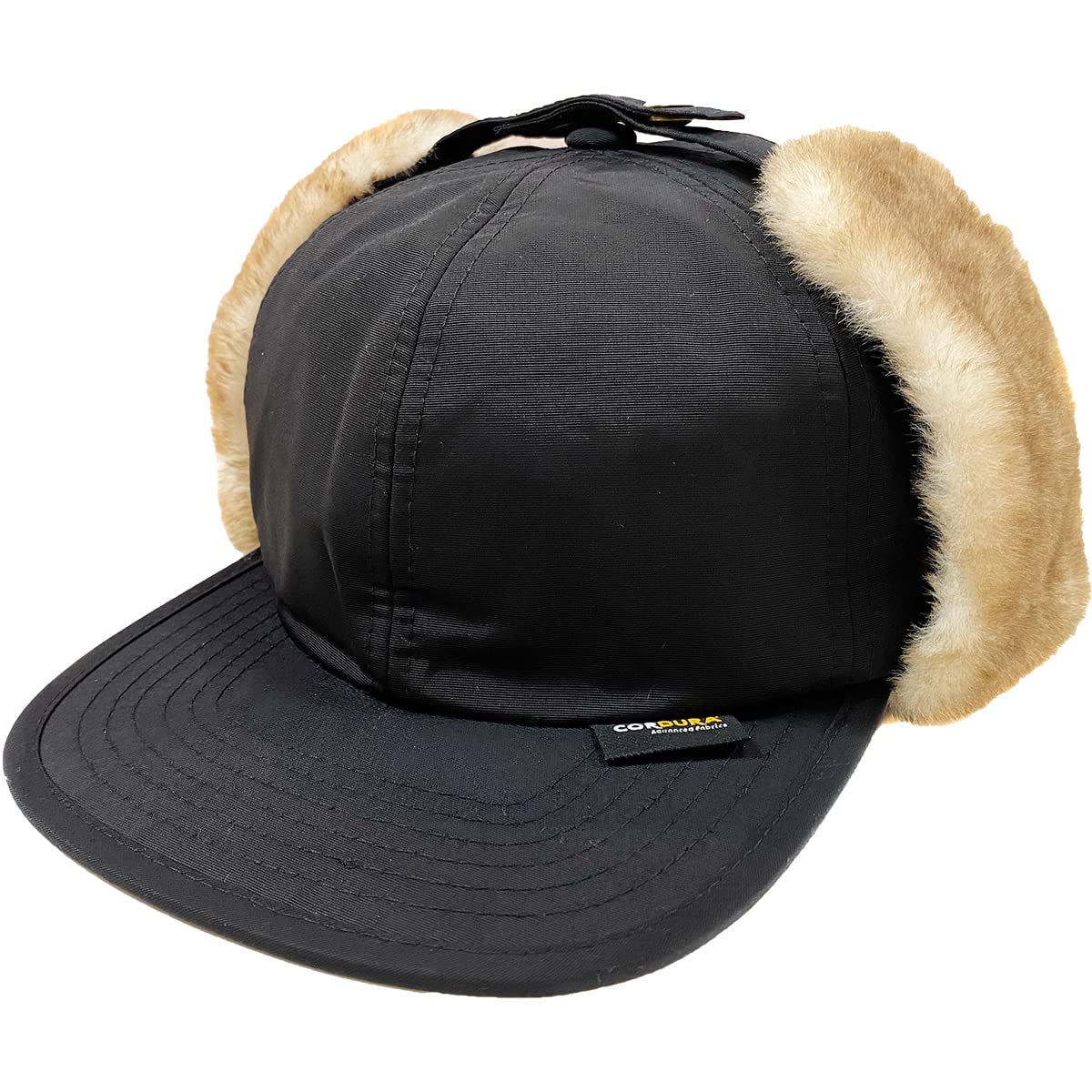 ベーシックエンチ Cordura 60/40 Flap Cap コーデュラ 日本製生地 耳あて付き 帽子 抗菌 消臭 レディース メンズ フリーサイズ ブラック