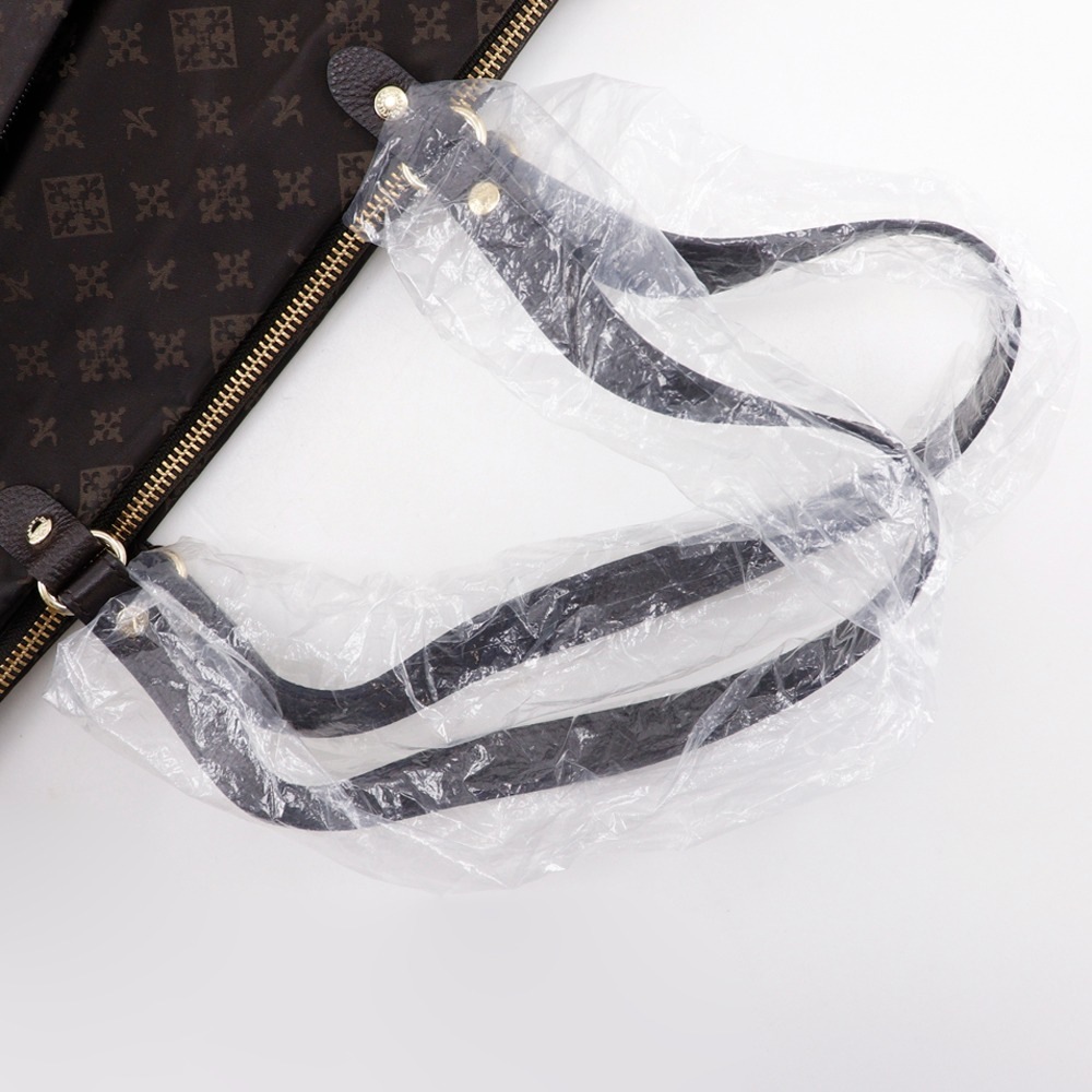 2WAYショルダー トートバッグ ナイロン ダークブラウン レディース 中古品 A+ランク