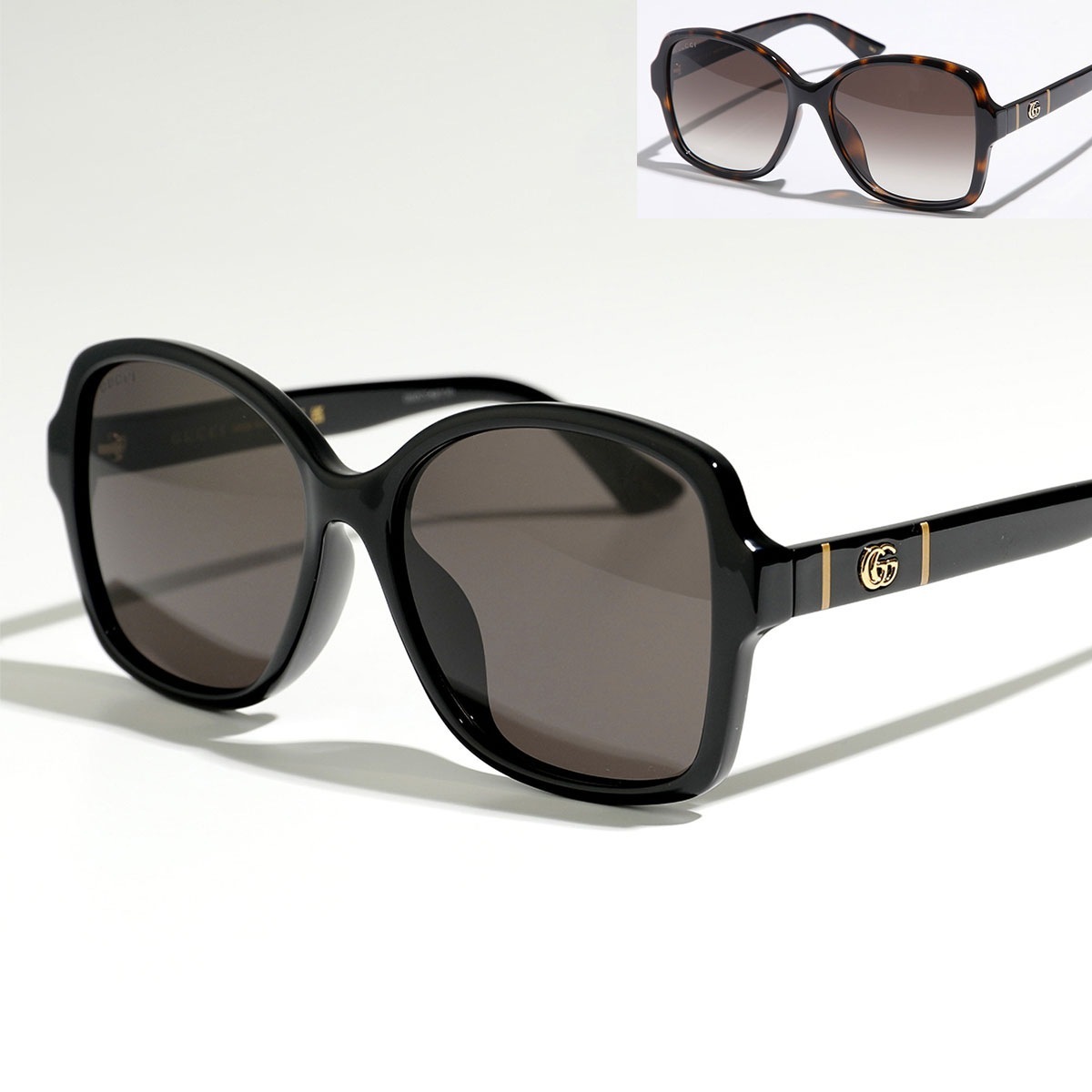 GUCCI グッチ サングラス GG0765SA レディース スクエア型 バタフライ メタルGGメタルロゴ メガネ 眼鏡 セルフレーム アイウェア カラー2色