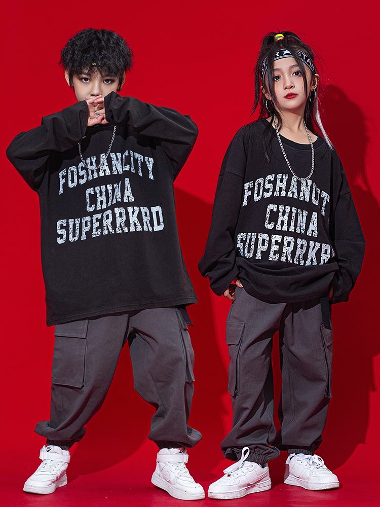 キッズ ダンス衣装 ヒップホップ 花柄シャツ セットアップ HIPHOP ダンスシャツ へそ出し タ1