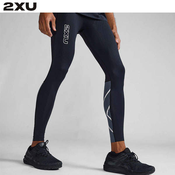 2XU ツータイムズユー ライトスピード リアクト コンプレッションタイツ MA7049B-BLKWRF メンズ 着圧 ランニング トレーニング