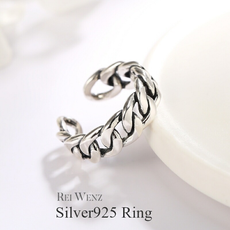 【高品質Silver925】【フリーサイズ】シルバー リング 指輪 Silver925 レディース レイヤード 太 幅広 デザインリング おしゃれ 幅太 プレゼント
