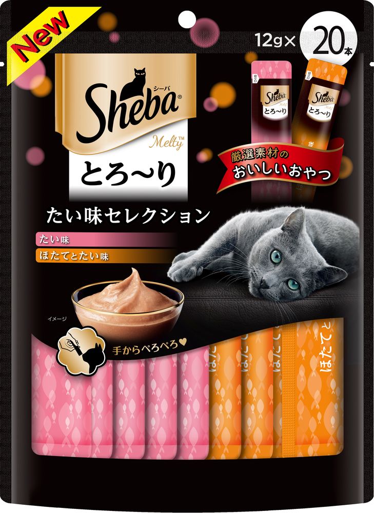 （まとめ買い）マース シーバ とろり メルティ たい味セレクション 12gx20本 猫用おやつ [x5]