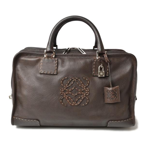 ハンドバッグ LOEWE アマソナ36/AMAZONA 36 レザー ダークブラウン
