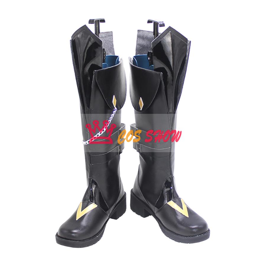 2025新品販売 実物撮影 原神 げんしん タルタリヤ コスプレ靴（22.5cm29cm）コスプレシューズ ブーツ 仮装 イベント 文化祭 お祭り 男女兼用