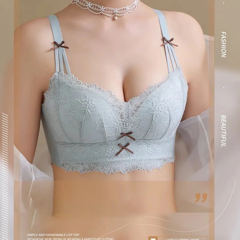 下着の女性の小さな胸を集めて副乳を厚くしたブラジャー空ではないカップの垂れ防止コイルなしブラジャーの厚さを選択可能