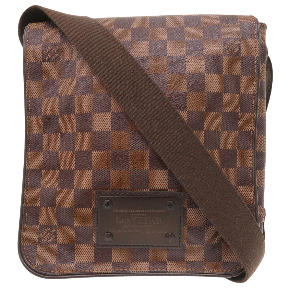美品 ブルックリンPM ダミエ N51210 ショルダーバッグ ダミエキャンバス エベヌ LV 1400【中古】 レディース