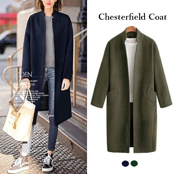【急速出荷】チェスターコート　コート　スタンドカラー　アウター　レディース　ノーカラー　メルトンコート　コート　チェスター　秋冬　アウター　無地　クラシカル　カジュアル　上品　通勤　OL　マニッシュ