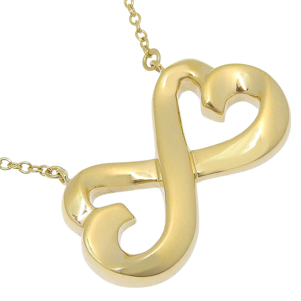 ダブルラビングハート パロマ・ピカソ ネックレス K18イエローゴールド 約5.3g レディース 中古品 A+ランク