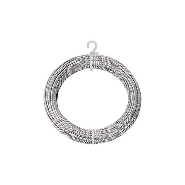 （まとめ）メッキ付ワイヤロープ Φ4mmx30m CWM-4S30 1本 [x3セット]