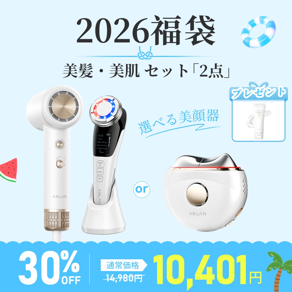 2026福袋 美髪・美肌セット ラッキーボックスC 2点セット 3点セットダブルケアドライヤーSE 必ず１点購入