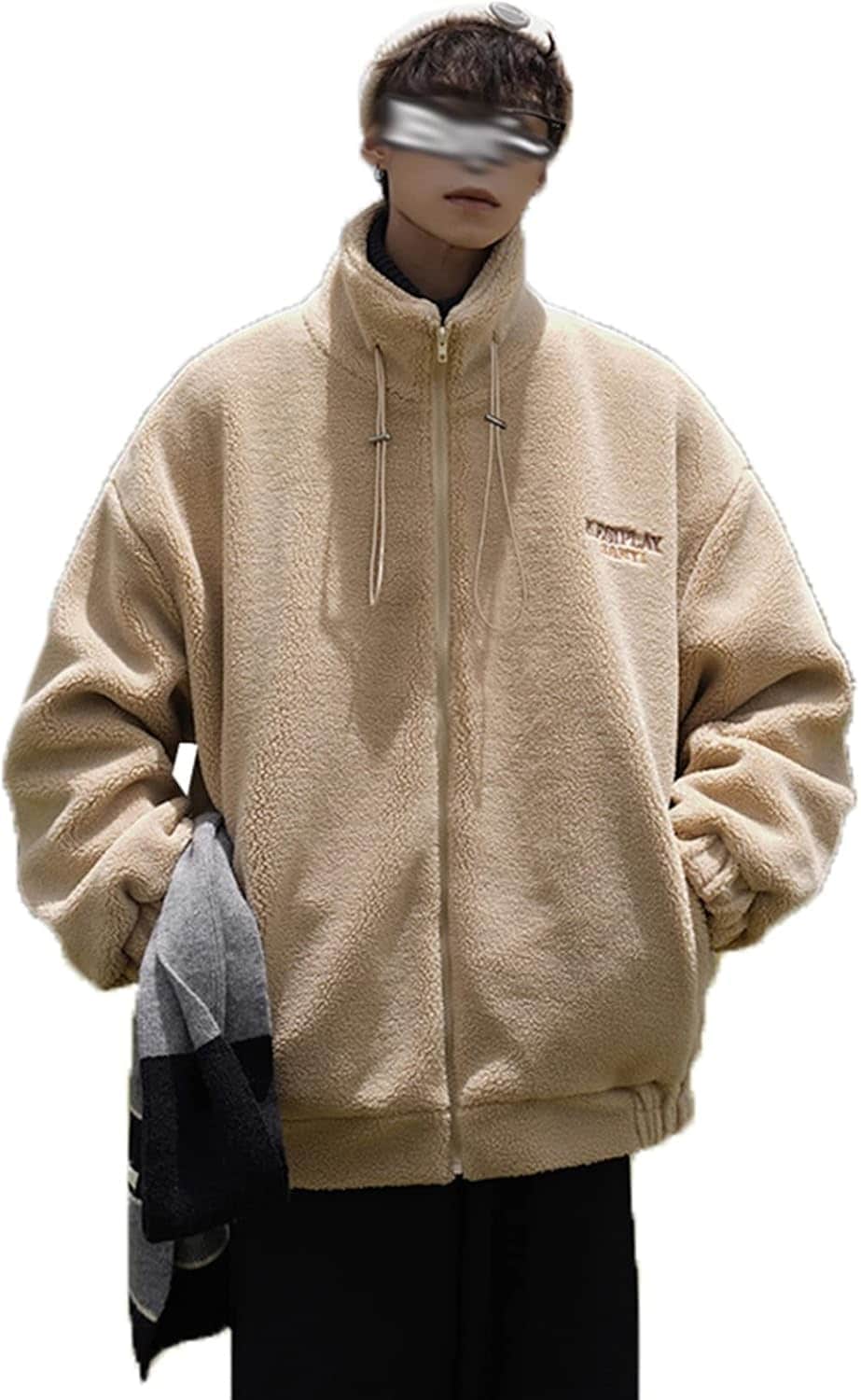 ボアジャケット メンズ 冬服 防寒着 保温 ブルゾン フリースジャケット カジュアル ジャンバー 厚手 ボアコート ジップアップ 立ち襟 アウター 大きいサイズ 10,438円