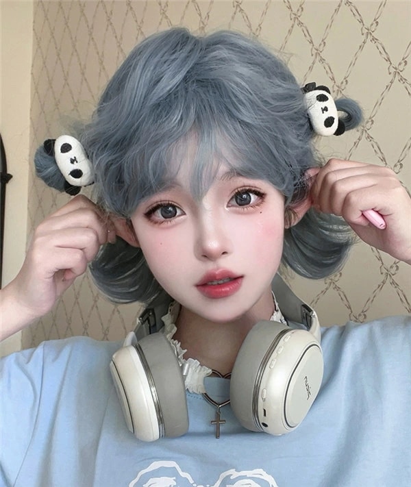 ウィッグ レディース フルウィッグ ロリータ ゴスロリ コスチューム ぱっつん前髪 前髪あり 可愛い かわいい 大人用 コスプレ 原宿風 仮装 超自然 かつら wig Lolita 小顔 文化祭 イベ