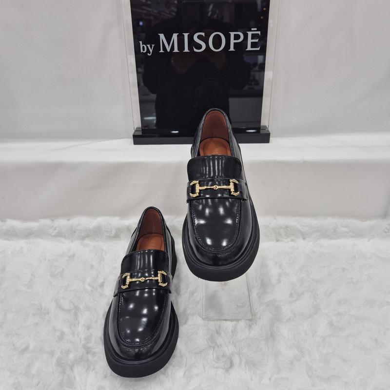 By 野性 ゴールド ポイント チャンキー ローファー 112HT439SS002 BLACK 2 JJ