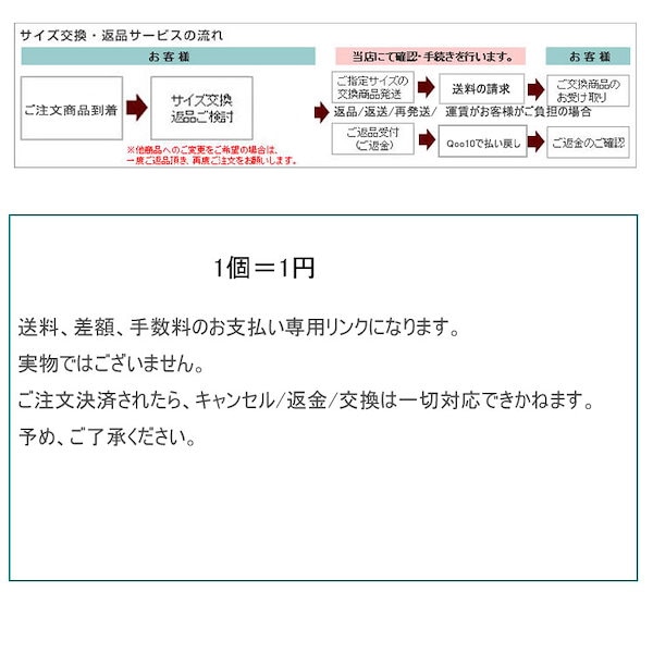 Qoo10] 送料の請求 送料差額手数料のお支払い専用