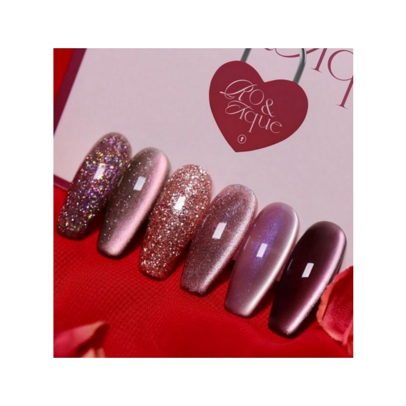 Mayour/ Ro & Tique Magnet gel Glitter gel nail 6 set