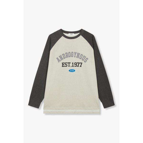 ピグメント ラグラン配色Tシャツ 9175122979012