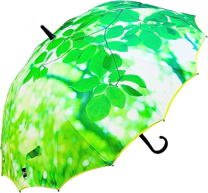 傘 レディース 長傘 桜骨 16本骨 雨傘 日傘 遮光 UVカット率 98％ UPF50+ 晴雨兼用 おしゃれ かわいい 大きい 一枚張り(木漏れ日, 60cm)