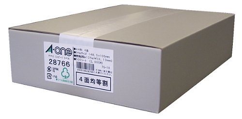 PPCラベル A4-4面/500入 28766 00027215