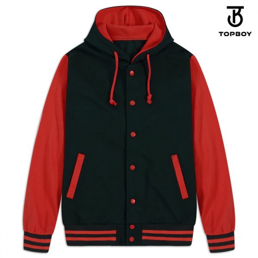 (トップボーイ) 男女兼用両面フード付きベースボールジャンパー (AB074)