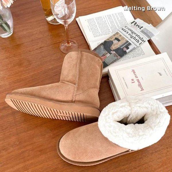 女性スエードブーツ 冬 털ブーツ K27